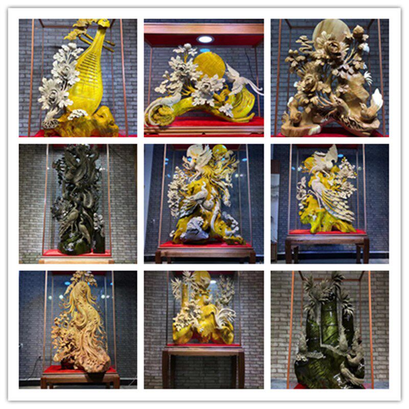 岩柏崖柏金丝楠雕刻山水花鸟动物人物根雕木雕家居客厅办公室摆件