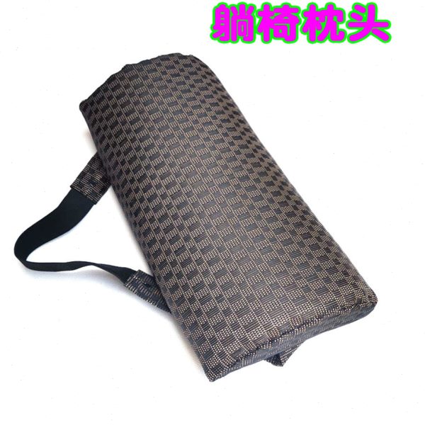 家用午睡折叠躺椅枕头配件特斯林腰枕沙滩休闲椅靠枕加密加宽海绵