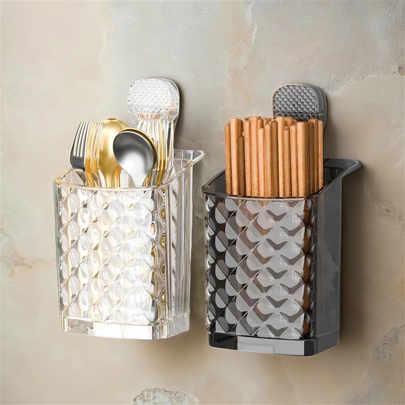 吸盘筷子收纳盒筷笼n家用高档新款2025筷子筒壁挂式厨房勺子置物