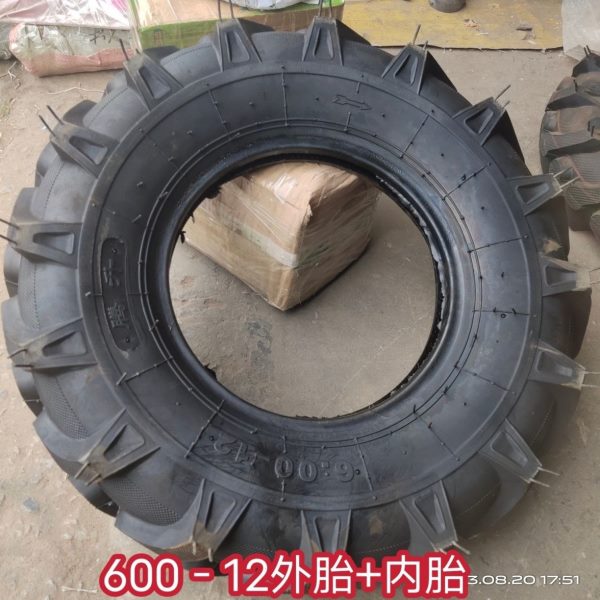 600-12手扶拖拉机轮子总成 人字胎轮子中孔135 优质加厚耐磨 配件
