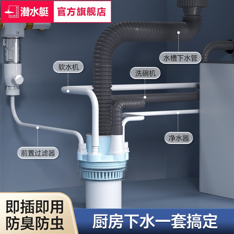 下水管三头通排水管接头