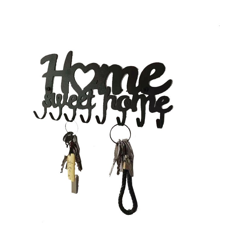 跨境热卖金属钥匙挂钩毛巾挂架排钩免打孔 sweethome钥匙挂钩直销