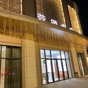 户外露营太阳能冰条灯室外长廊亮化装饰窗帘灯网红氛围瀑布灯