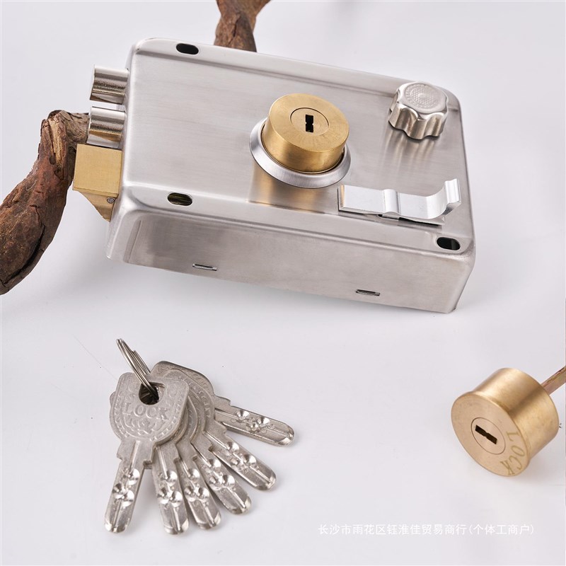 老式家用通用型铁门锁室内大门锁入户防盗门锁具外装房门暗门锁