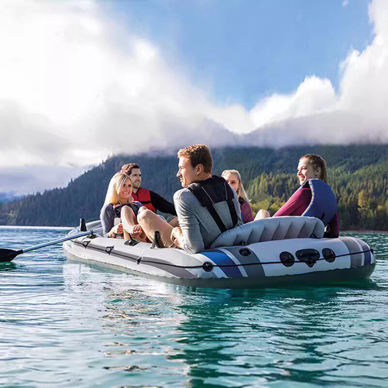 INTEX 68325 加厚5人6人充气船漂流者五人钓鱼船加宽橡皮艇皮筏艇