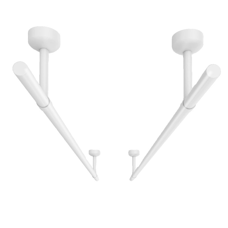 晾衣杆阳台顶装固定式白色32mm不锈钢晾衣架晒衣杆家用一根单杆