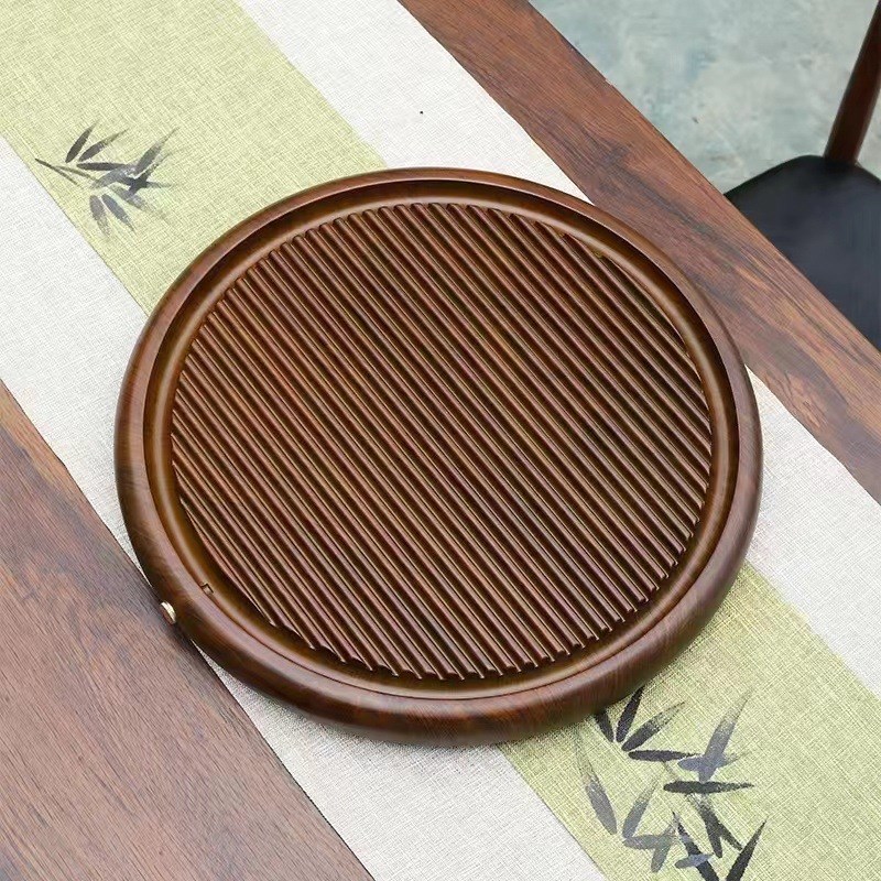 实木茶盘新款整块原木家用排水式办公室电木款简约小干泡茶台