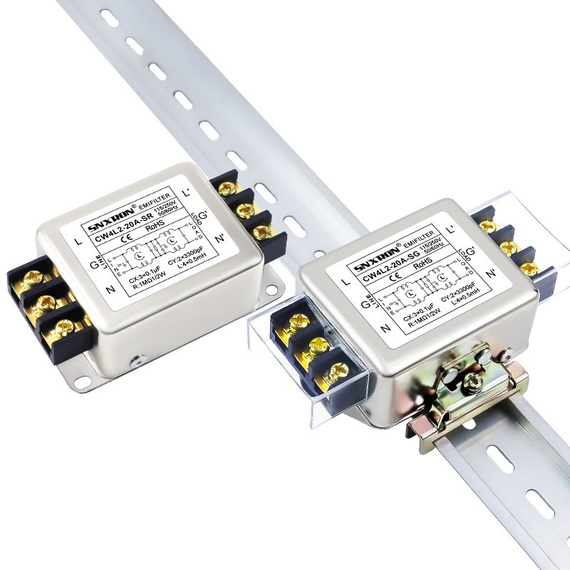 单相双级交流滤波器CW4L2-20A-SR/SG 3A6A10A端子导轨PLC变频干扰
