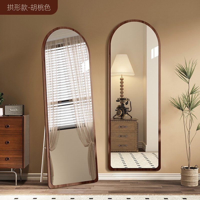 复古风全身穿衣镜家用客厅拱形高级感大尺寸卧室试衣美式落地镜子