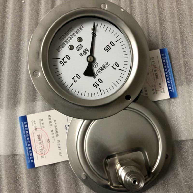 四方边抗震压力表YN100ZT(ZQ) 径向带边耐震压力表Y100T