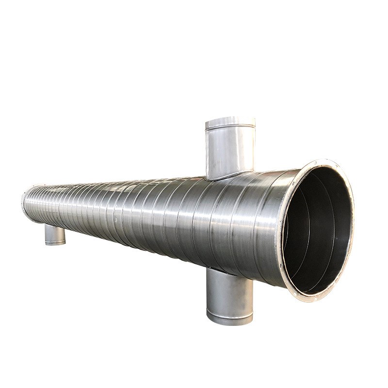 定制厨房餐厅白铁皮镀锌排烟螺旋风管除尘管道车间不锈钢螺旋风管