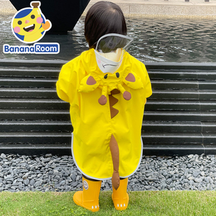 儿童雨衣幼儿园宝宝斗篷雨披男童女童小童上学用V卡通雨服小学生