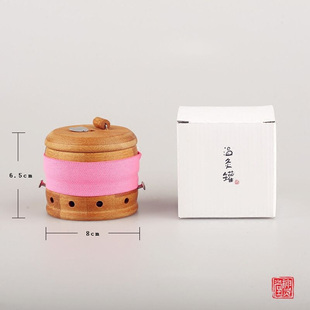 竹制随身灸 神灸堂艾灸罐 艾灸盒木制工具防烫伤布Z套谢娜家用