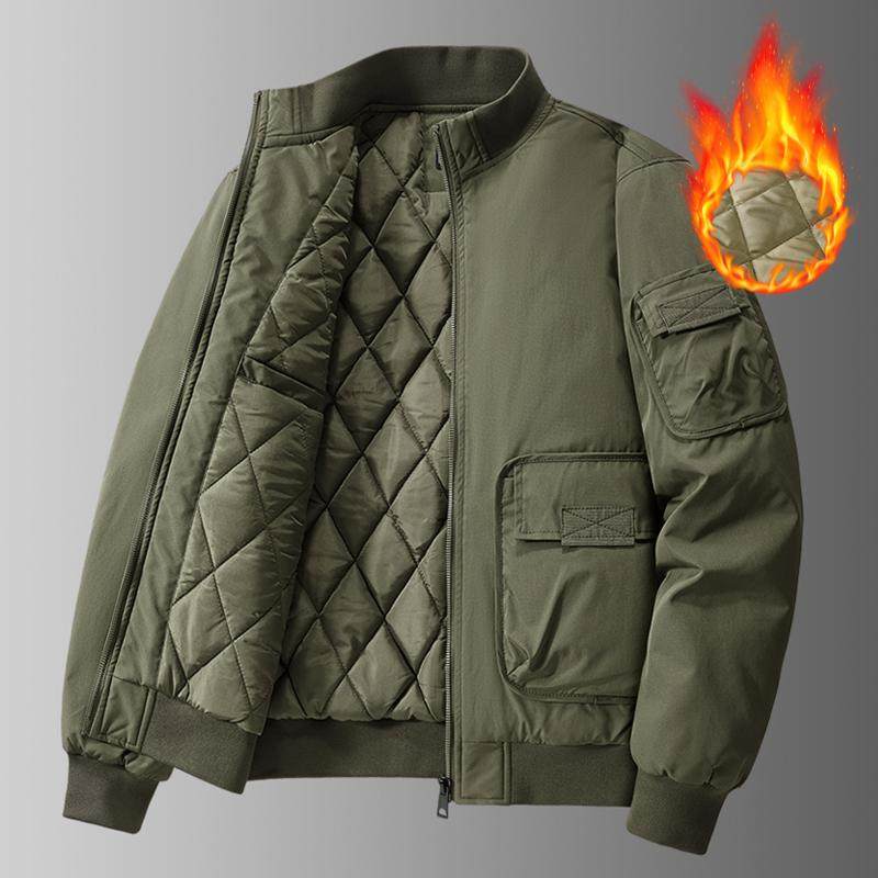 棉服男款冬季外套加棉加厚夹克棉衣多口袋工装骑车防寒服男士棉袄