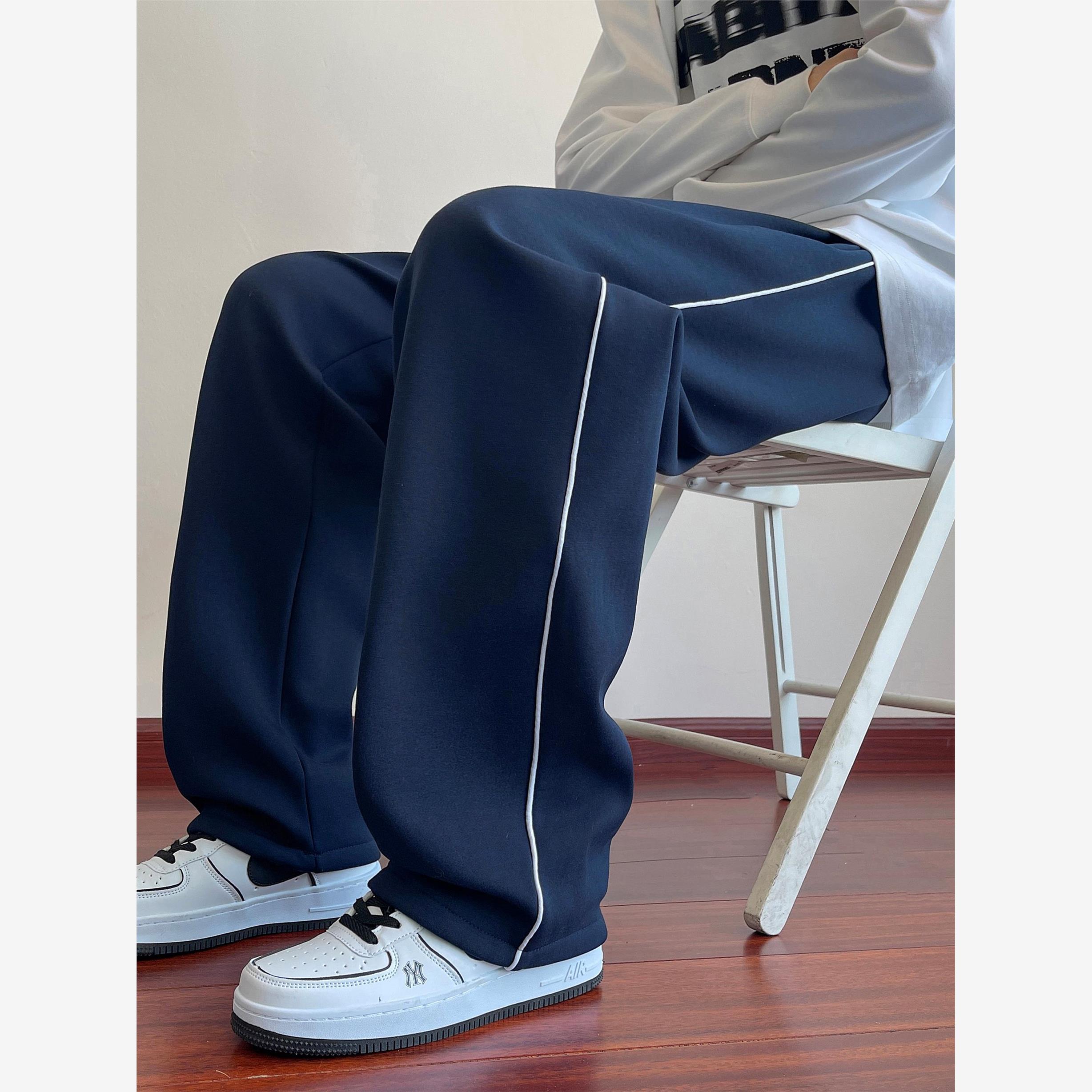 校服裤子男女藏蓝色冬季