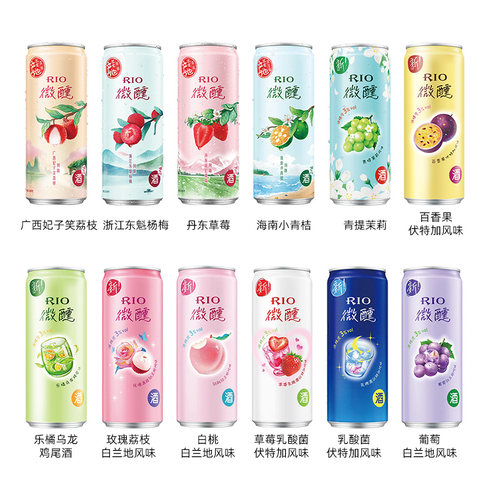 RIO锐澳预调鸡尾酒微醺低度数多口味330ml*20罐果味晚安少女酒