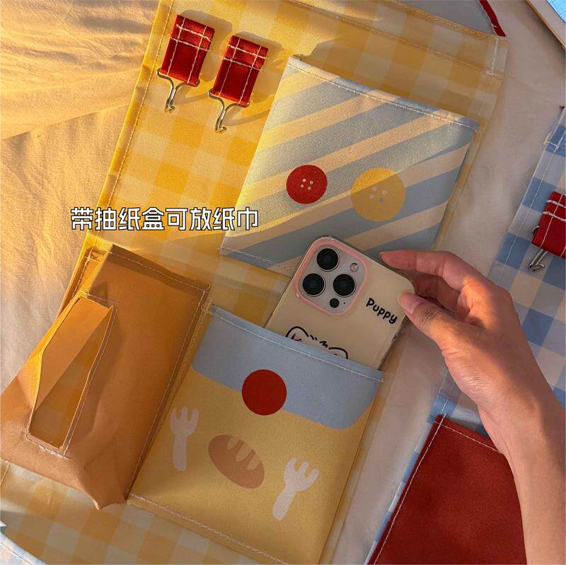 可爱壁挂收纳袋学生宿舍门后挂袋挂篮杂物整理神器女生卡通置物袋
