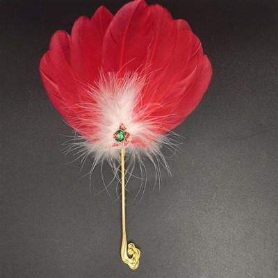 手工艺孔雀羽毛扇子古风儿童老式孔明诸葛亮羽扇鹅毛夏天扇风摆件