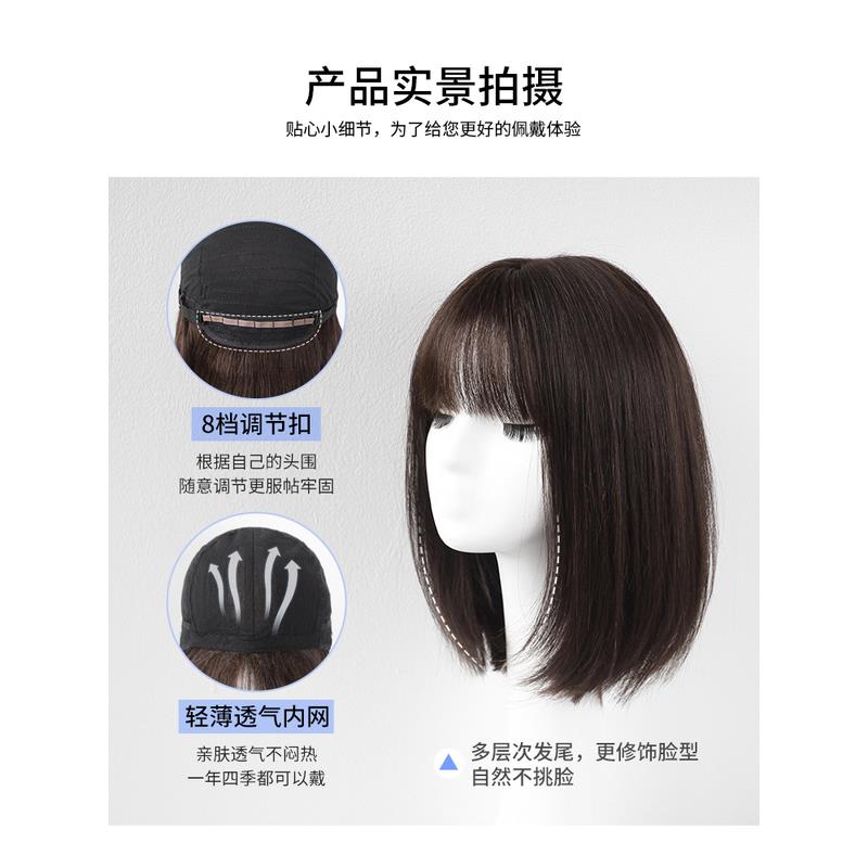 假发女长发中长可扎逼真自然全头套真发全真人发透气薄款锁骨发夏