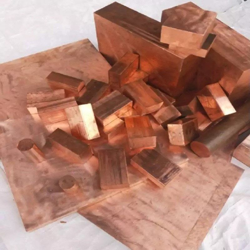 T2紫铜块 方棒 铜块零切 锻打铜 模具铜 40 50 60 70 80mm