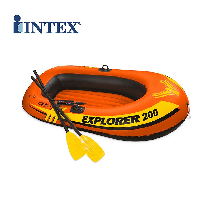 INTEX58331 探险者二人充气船 送船桨和气泵 双人皮划艇钓鱼船