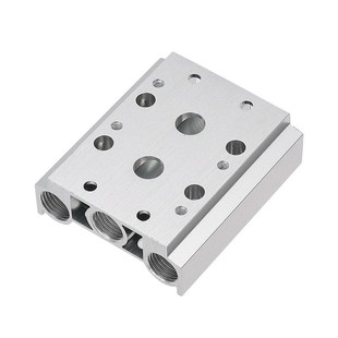 亿博4V汇流板电磁阀底座4V210 08连接300M汇流板2F3F4F5位联盲板