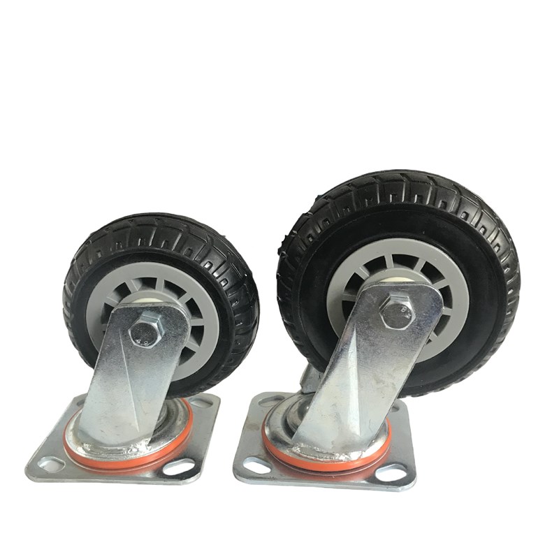 脚轮重型板车轮4寸5寸6寸8寸带刹车承重手推车万向轮