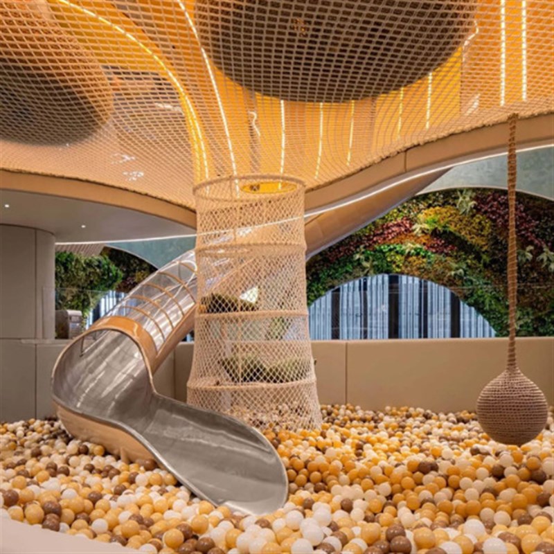 绳网部落 亲子餐厅室内乐园游乐设备无动力攀爬网儿童乐园