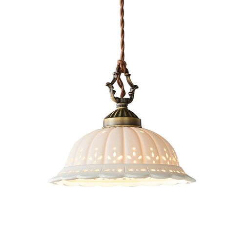 全铜床头吊灯卧室现代轻奢2024年新款法式复古日式美工做旧小吊灯