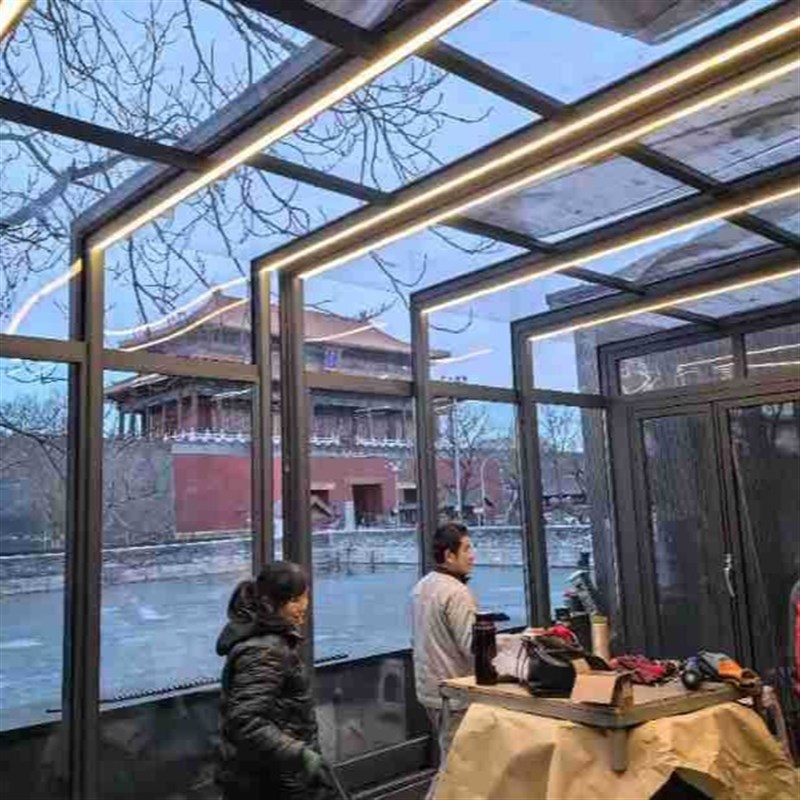 生态餐饮餐厅可伸缩智能阳光房厂家安装款式新颖美观大方