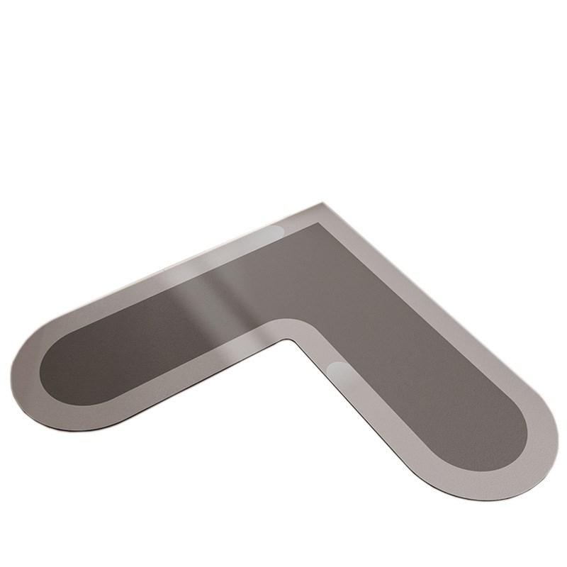 卫生间地垫l型浴室门口吸水脚垫硅藻泥地毯洗手间转角防滑地铺垫