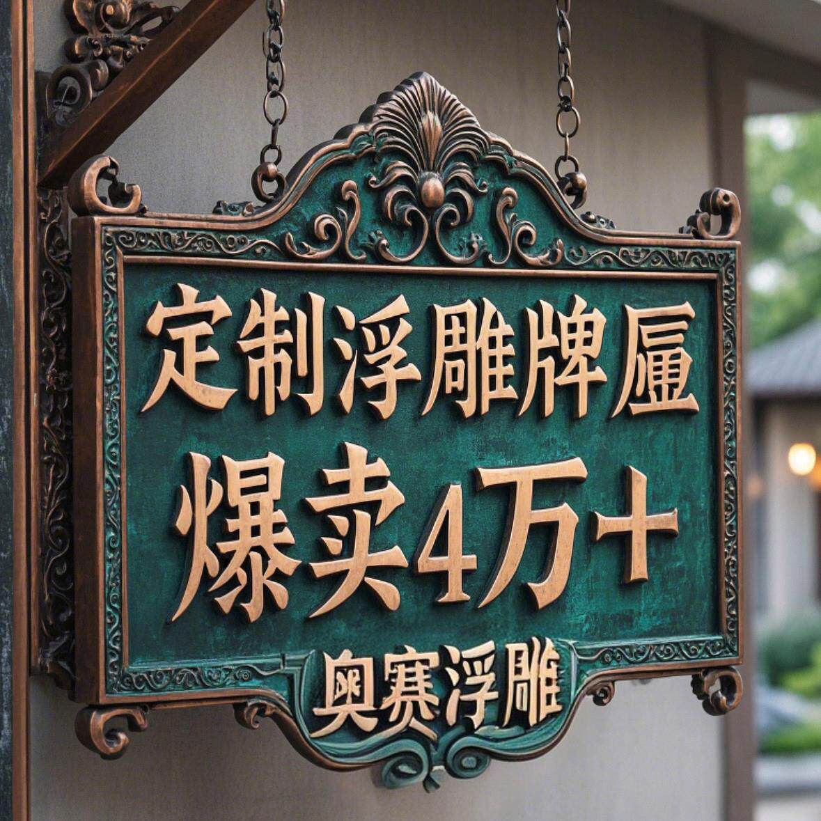 浮雕牌匾定做定制彷古铜