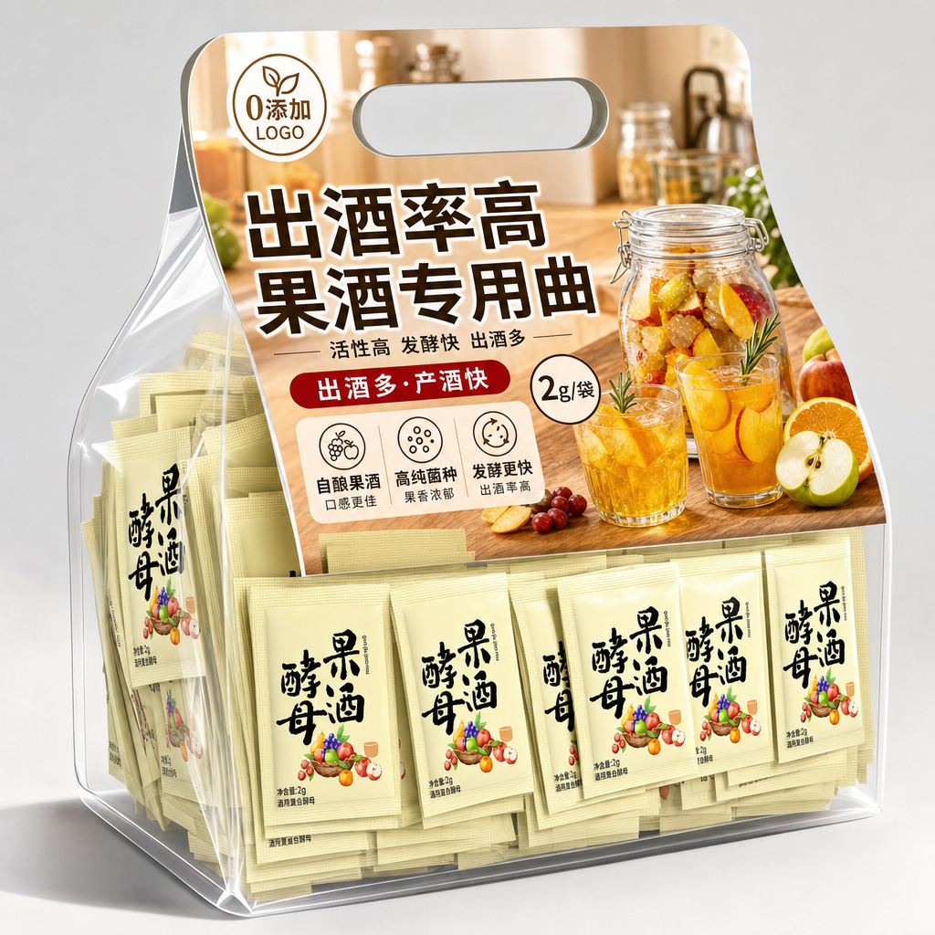 果酒专用酵母果酒曲酿酒专用水果酒葡萄发酵桔子火龙果自制家商用