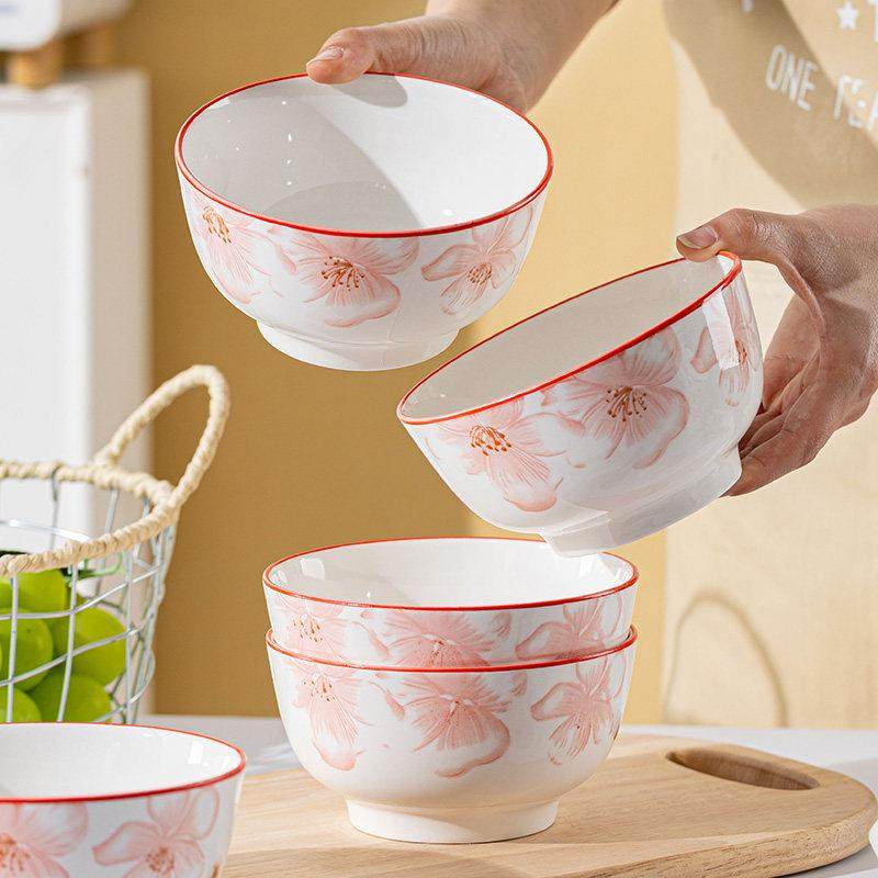 新年新款5英寸国色天香高颜值家用吃饭碗米饭碗,餐饮具,碗,淘宝优惠券,粉丝福利购,淘宝优惠卷