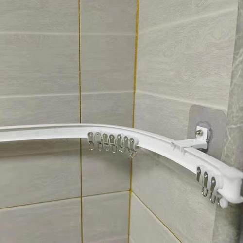 免打孔窗帘轨道免打孔滑轨侧装顶装静音可弯曲导轨窗帘杆粘轨滑道