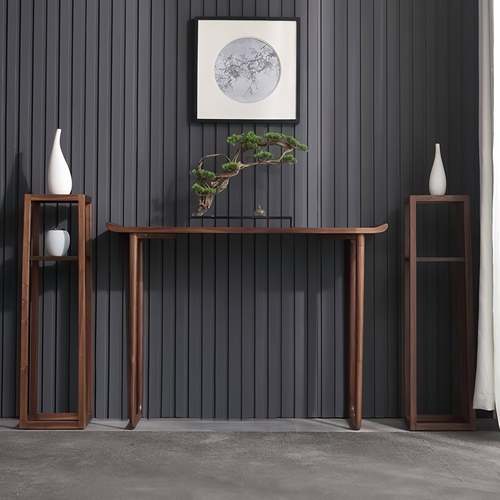 新中式实木玄关桌禅意供桌玄关柜长条桌入户客厅案几酒店端景台