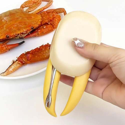 金属蟹钳夹不锈钢吃螃蟹专用工具三件套神器蟹八件剪刀家用剥蟹钳