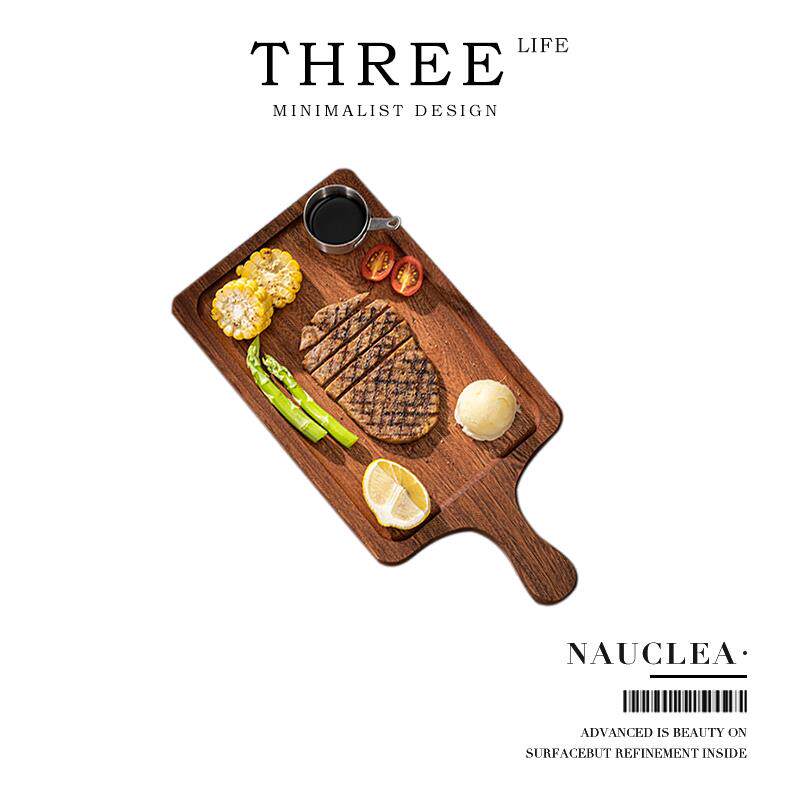 Tlife·Nauclea·餐具托 托盘家用牛排餐盘乌檀木实木盘子 | 乌檀