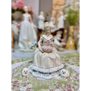 饰品西洋女人物陶瓷摆件客厅卧室酒柜玄关摆设结婚礼物 现代家居装