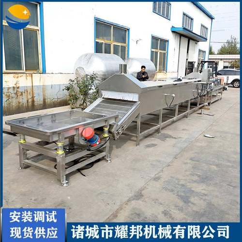 菊花蒸汽杀青机全自动商用茶叶杀青设备工厂隧道式绞股蓝杀青线