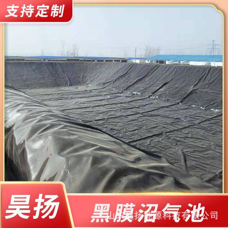 昊扬HDPE防渗沼气设备厂家黑膜沼气池土工膜养殖场化粪池黑膜