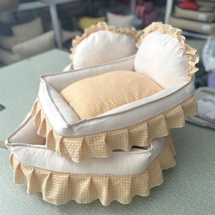 通用公主床 四季 棉质狗窝猫窝可拆洗比熊宠物床马尔济斯约克夏