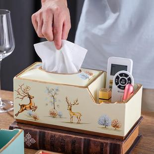 现代简约创意多功能纸巾盒抽纸盒家用客厅餐厅茶几遥控器收纳盒子