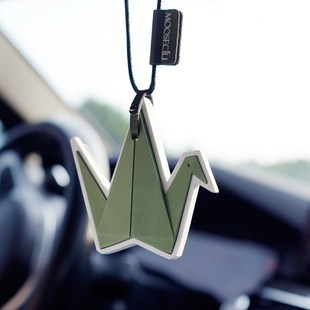 礼物后视镜香氛 千纸鹤汽车挂件车载香薰内饰扩香片新车平安符男士