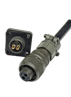 磊福重强5015连接器2芯美标插头座MS3106A10SL-4S+MS3102A10SL-4P