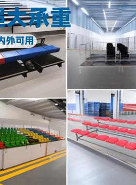 大型蓝色铝合金看台双层阶梯式防滑防水抗震户外运动会拼装看台