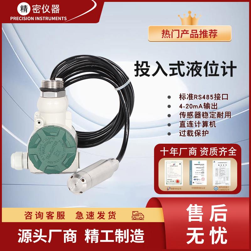 一体静压投入式液位计水位传感器变送器消防水箱水池探头显示控制