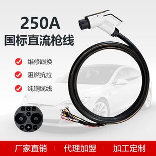 直流充电桩枪线250A缆线国标新能源汽车快充9孔大直流EV缆线配件