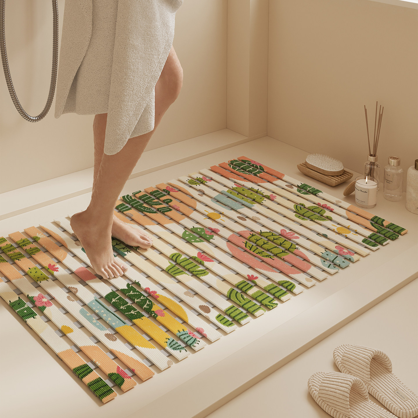 浴室卫生间防滑脚垫卫浴镂空沥水隔水地垫厕所淋浴房防摔地毯定制