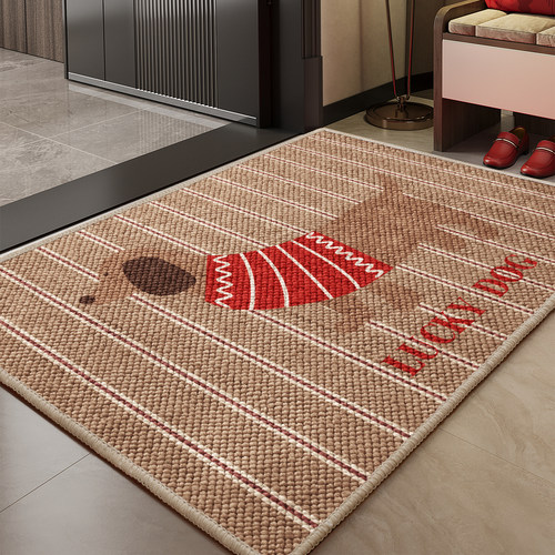 红色大颗粒防滑耐磨入户地垫